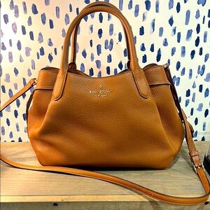 Kate Spade Brown Leather Dumpling Large Satchel Bag